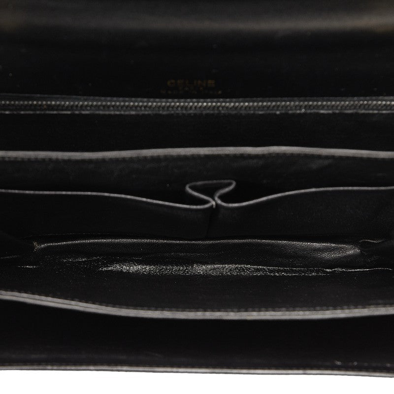 セリーヌ 馬車金具 ワンショルダーバッグ ブラック レザー レディース CELINE 【中古】