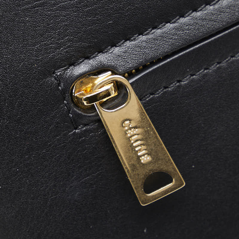 セリーヌ トラぺーズ ハンドバッグ ショルダーバッグ 2WAY ブルー ブラック ベージュ レザー スウェード レディース CELINE 【中古】