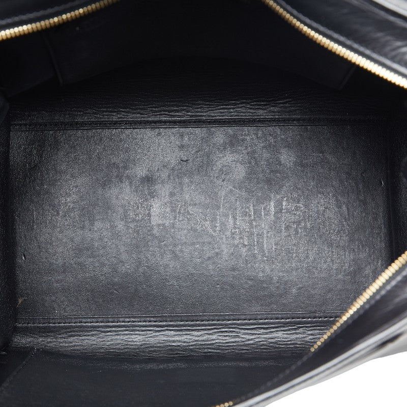 セリーヌ トラぺーズ ハンドバッグ ショルダーバッグ 2WAY ブルー ブラック ベージュ レザー スウェード レディース CELINE 【中古】