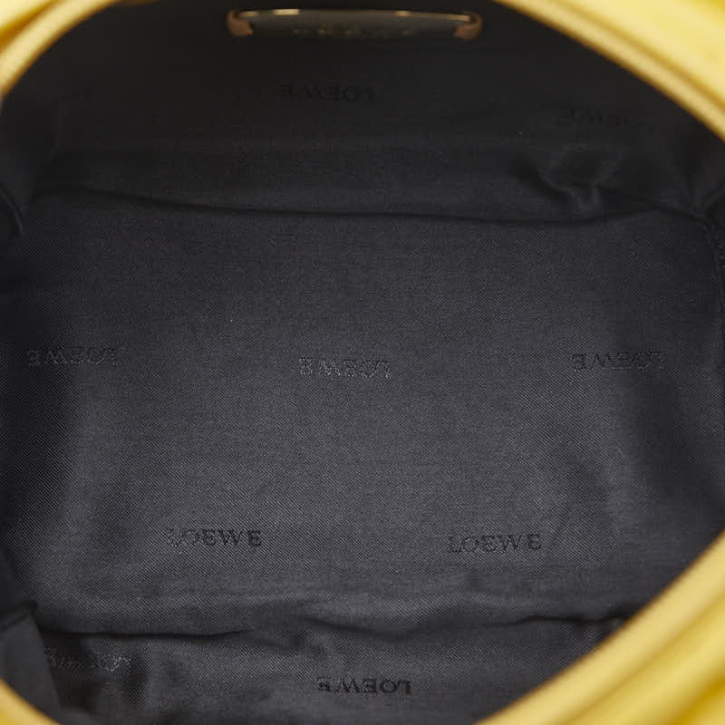 ロエベ アナグラム ミニハンドバッグ イエロー レザー レディース LOEWE 【中古】