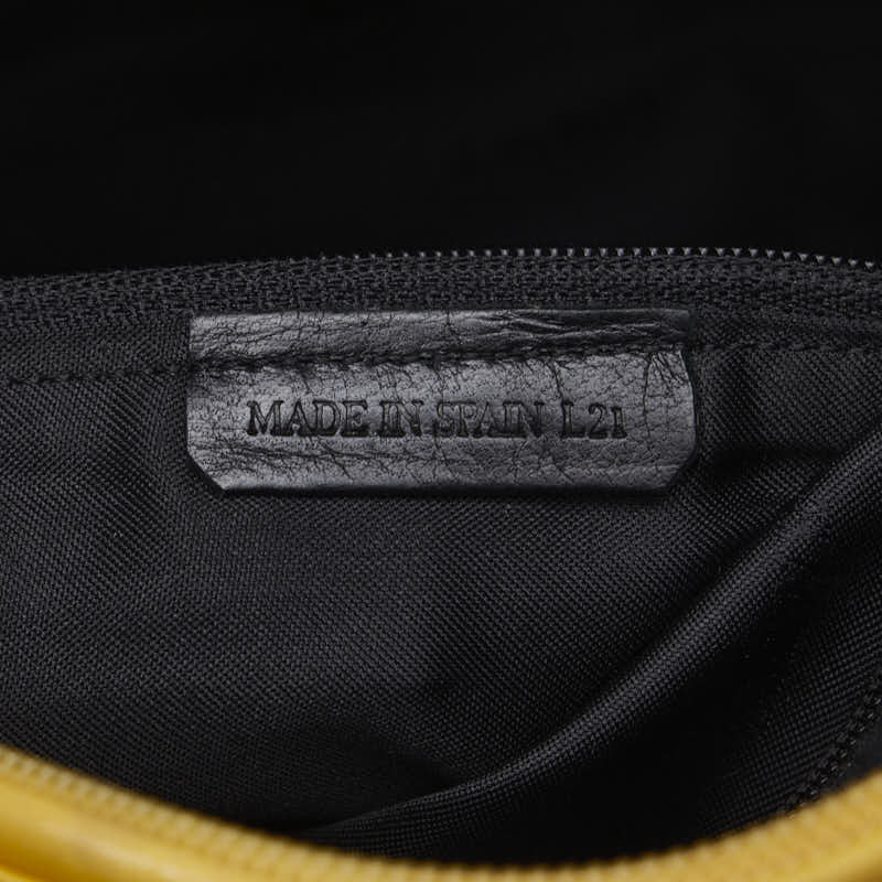 ロエベ アナグラム ミニハンドバッグ イエロー レザー レディース LOEWE 【中古】