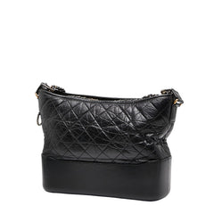 シャネル ガブリエル ドゥ シャネル チェーン ショルダーバッグ ブラック レザー レディース CHANEL 中古