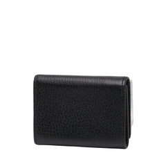グッチ GGマーモント 三つ折り財布 523277 ブラック レザー レディース GUCCI 【中古】