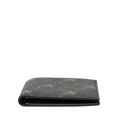 グッチ GGスプリーム タイガー 二つ折り財布 575133 ブラック PVC レザー レディース GUCCI 【中古】