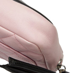 シャネル ココマーク カンボンライン 斜め掛け ショルダーバッグ ピンク ブラック レザー レディース CHANEL 【中古】