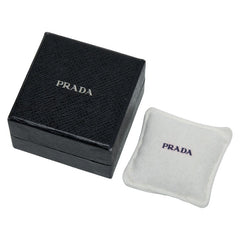 プラダ ベア クマ ロゴ キーホルダー バッグチャーム ゴールド パープル メッキ レディース PRADA 【中古】