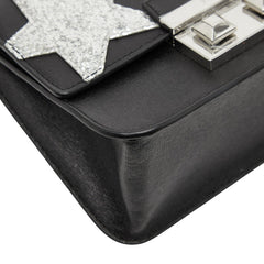 フルラ スター 星 メトロポリス チェーン ショルダーバッグ ブラック レザー レディース Furla 【中古】