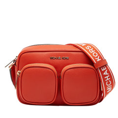 マイケルコース JET SET TRAVEL 斜め掛け ショルダーバッグ オレンジ レザー レディース Michael Kors 【中古】
