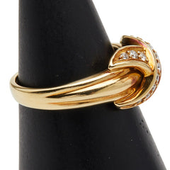 ティファニー シグネチャー クロス ダイヤモンド リング 指輪 K18YG イエローゴールド レディース TIFFANY&Co. 【中古】