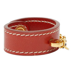 エルメス ノマド グローブホルダー ブラウン系 レザー メッキ レディース HERMES 中古