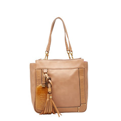 クロエ エデン ショルダーバッグ トートバッグ ピンク ベージュ レザー レディース Chloe 中古