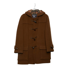 バーバリー ノバチェック SPECIALITY DUFFLE COATING ヴィンテージ ダッフルコート ブラウン ウール メンズ BURBERRY 【中古】