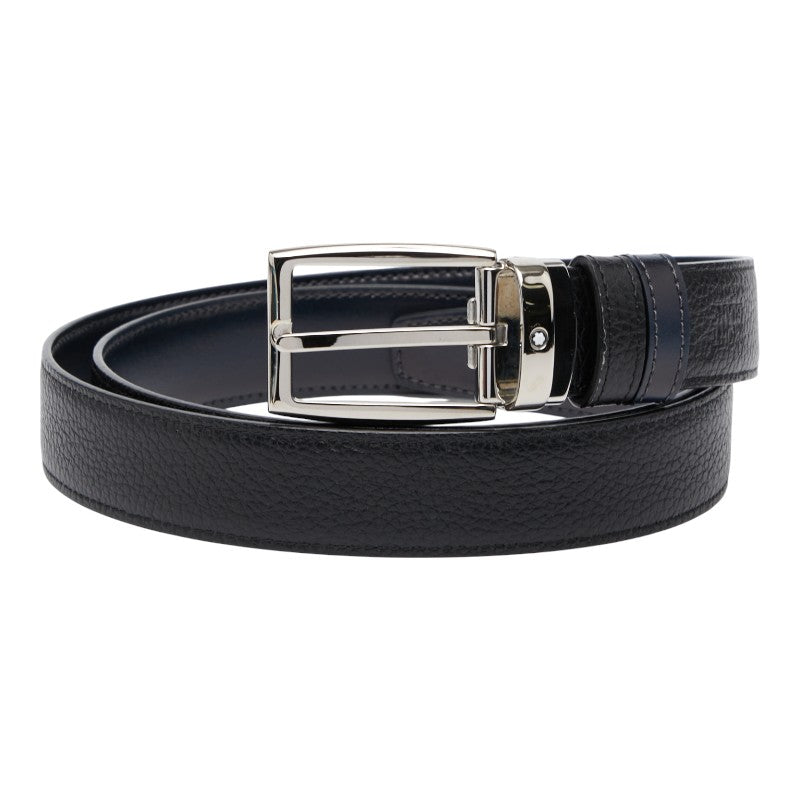 モンブラン リバーシブル ベルト ブラック ネイビー レザー メンズ MONTBLANC 【中古】