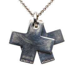 ティファニー ダブルクロス ペンダントネックレス SV925 シルバー レディース TIFFANY&Co. 【中古】