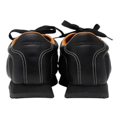 エルメス クイック Hロゴ スニーカー サイズ37 1/2 ブラック レザー レディース HERMES 【中古】