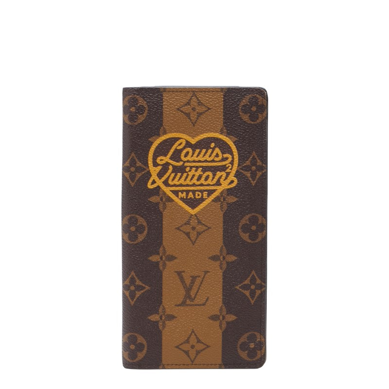 ルイ ヴィトン ×ヴァージルアブロー×NIGO ポルトフォイユ プラザ 長財布 M81008 ブラウン PVC レディース LOUIS VUITTON 【中古】