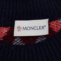 モンクレール トリコロール ニット サイズ:M ネイビー レッド ウール レディース MONCLER 【中古】