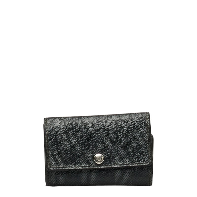 ルイ ヴィトン ダミエ グラフィット ミュルティクレ6 キーケース N62662 ブラック PVC レザー メンズ LOUIS VUITTON 中古