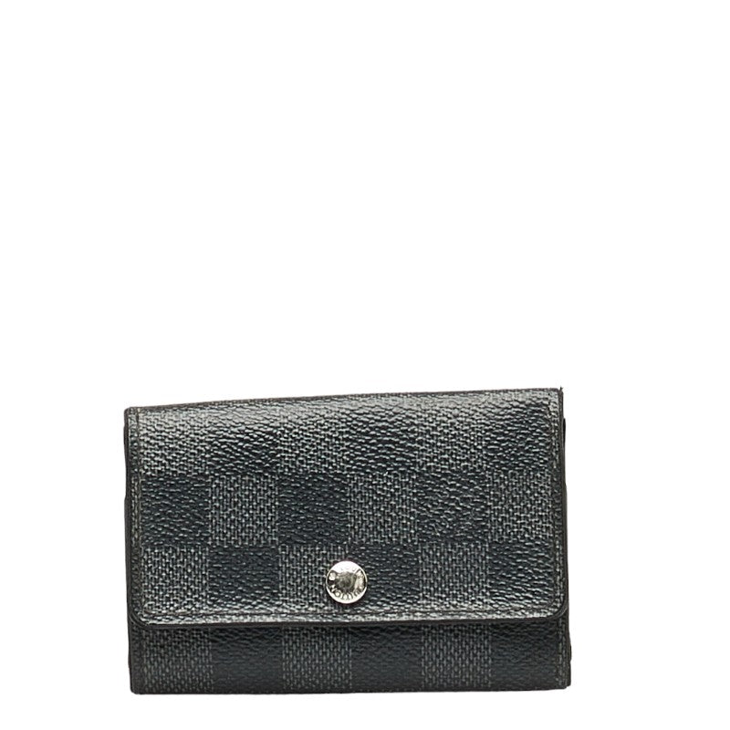ルイ ヴィトン ダミエ グラフィット ミュルティクレ6 キーケース N62662 ブラック PVC レザー メンズ LOUIS VUITTON 【中古】
