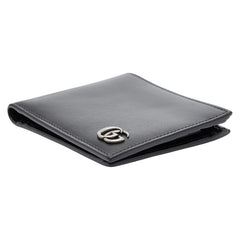 グッチ GGマーモント ダブルG 二つ折り財布 コイン ウォレット 428725 ブラック レザー レディース GUCCI 【中古】