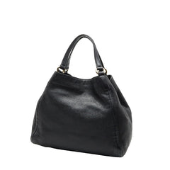 グッチ ソーホー インターロッキングG ショルダーバッグ トートバッグ 282309 ブラック レザー レディース GUCCI 【中古】