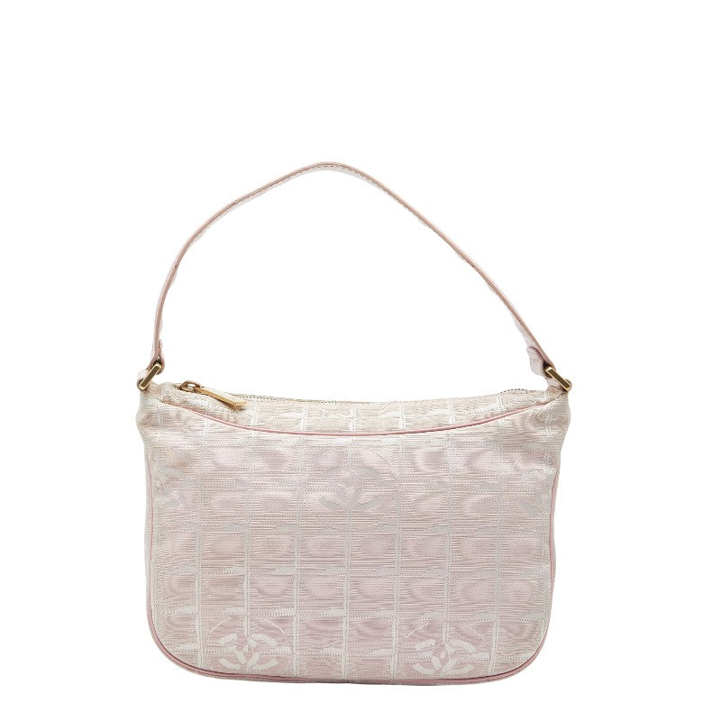シャネル ニュートラベルライン ワンショルダーバッグ ピンク ナイロン レザー レディース CHANEL 中古
