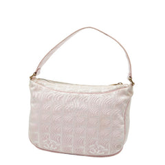 シャネル ニュートラベルライン ワンショルダーバッグ ピンク ナイロン レザー レディース CHANEL 【中古】