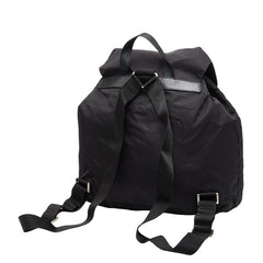 プラダ 三角ロゴプレート リュック バックパック B2811F ブラック ナイロン レディース PRADA 【中古】
