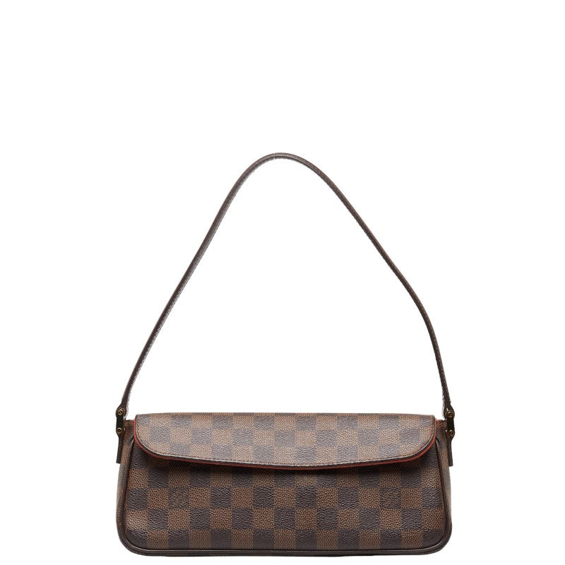 ルイ ヴィトン ダミエ レコレータ ショルダーバッグ ハンドバッグ N51299 ブラウン PVC レザー レディース LOUIS VUITTON 中古