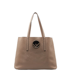 フェンディ エフイズ トートバッグ ショルダーバッグ 8BH348 グレージュ レザー レディース FENDI 【中古】