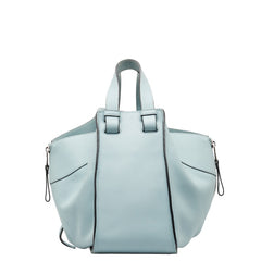 ロエベ ハンモック スモール ハンドバッグ ショルダーバッグ 2WAY ライトブルー レザー レディース LOEWE 中古
