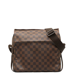 ルイ ヴィトン ダミエ ナヴィグリオ 斜め掛け ショルダーバッグ N45255 ブラウン PVC レザー レディース LOUIS VUITTON 中古