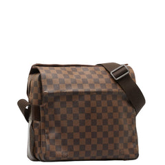 ルイ ヴィトン ダミエ ナヴィグリオ 斜め掛け ショルダーバッグ N45255 ブラウン PVC レザー レディース LOUIS VUITTON 中古