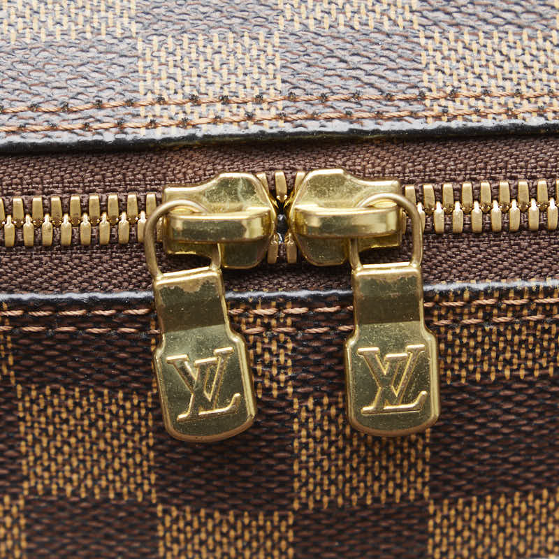 ルイ ヴィトン ダミエ ナヴィグリオ 斜め掛け ショルダーバッグ N45255 ブラウン PVC レザー レディース LOUIS VUITTON 【中古】