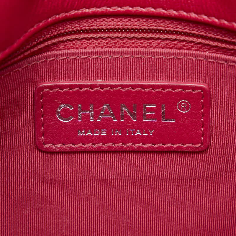 シャネル マトラッセ ココマーク チェーン 斜め掛け ショルダーバッグ レッド レザー レディース CHANEL 【中古】