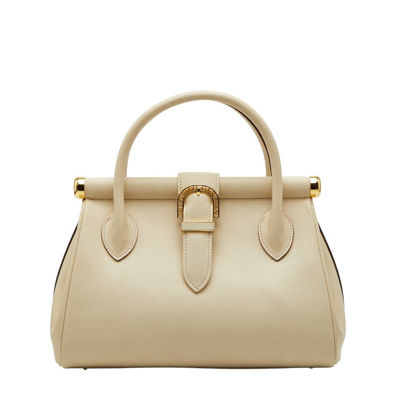 ヴァレンティノ ハンドバッグ アイボリー ホワイト レザー レディース VALENTINO 【中古】