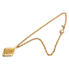 シャネル ココマーク ひし形 モチーフ ネックレス ゴールド メッキ レディース CHANEL 中古