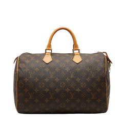 ルイ ヴィトン モノグラム スピーディ35 ハンドバッグ ボストンバッグ M41107 ブラウン PVC レザー レディース LOUIS VUITTON 【中古】