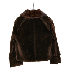 ルイ ヴィトン ジャケット コート ミンクファー サイズ：38 ブラウン 羊革/ミンク レディース LOUIS VUITTON 【中古】