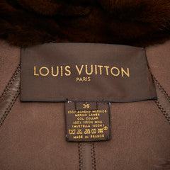 ルイ ヴィトン ジャケット コート ミンクファー サイズ：38 ブラウン 羊革/ミンク レディース LOUIS VUITTON 【中古】