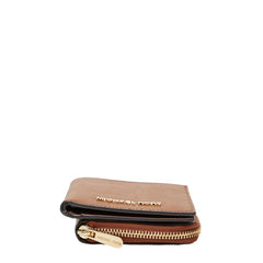 マイケルコース - カードケース パスケース ラウンドファスナー コインケース ブラウン レザー レディース Michael Kors 【中古】