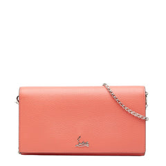 クリスチャンルブタン - チェーンウォレット 長財布 ピンク レザー レディース Christian Louboutin 【中古】