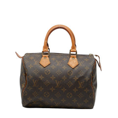 ルイ ヴィトン モノグラム スピーディ25 ミニボストンバッグ ハンドバッグ M41528 ブラウン PVC レザー レディース LOUIS VUITTON 【中古】