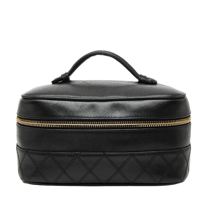 シャネル ビコローレ バニティバッグ ハンドバッグ ブラック ラムスキン レディース CHANEL 【中古】