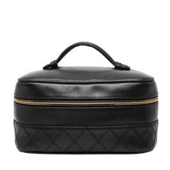 シャネル ビコローレ バニティバッグ ハンドバッグ ブラック ラムスキン レディース CHANEL 【中古】
