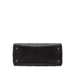ディオール カナージュ レディディオール ミディアム ショルダーバッグ ブラック ラムスキン レディース Dior 【中古】