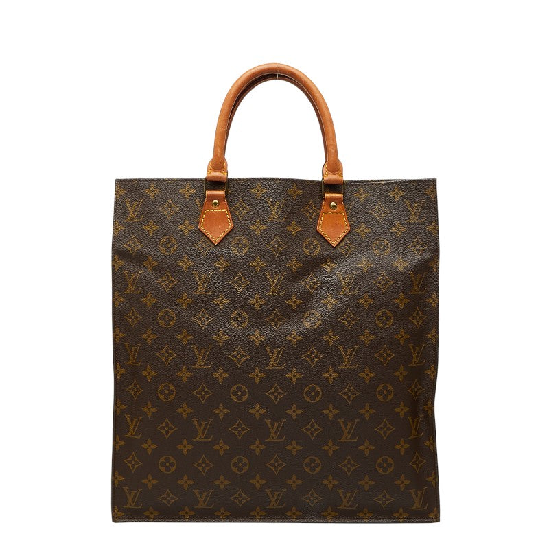 ルイ ヴィトン モノグラム サックプラ ハンドバッグ トートバッグ M51140 ブラウン PVC レザー レディース LOUIS VUITTON 【中古】