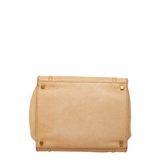セリーヌ ラゲージ ファントム ミディアム ハンドバッグ ベージュ レザー レディース CELINE 【中古】