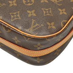 ルイ ヴィトン モノグラム サンリス 斜め掛け ショルダーバッグ M51222 ブラウン PVC レザー レディース LOUIS VUITTON 【中古】