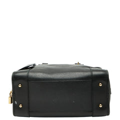 ロエベ アナグラム アマソナ28 ハンドバッグ ブラック レザー レディース LOEWE 【中古】